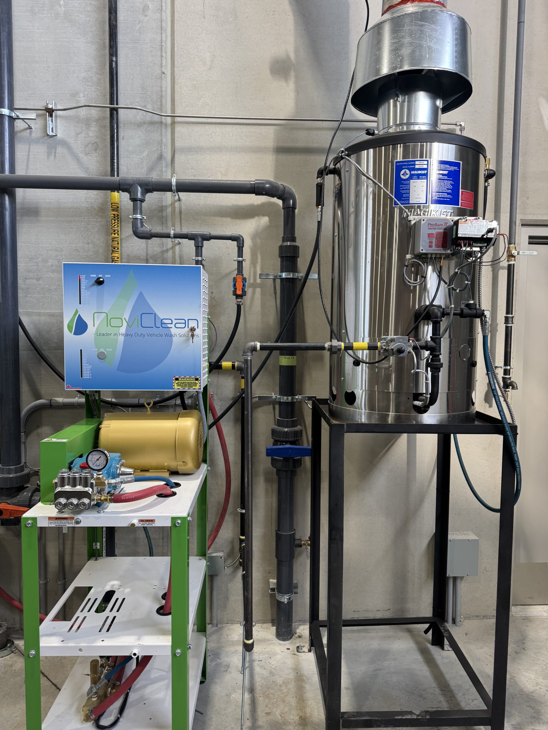 Manual pressure washer equipment with heatzer